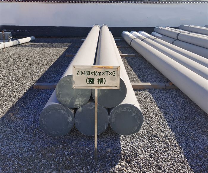 鄂尔多斯430×15米×T×G终端电线杆